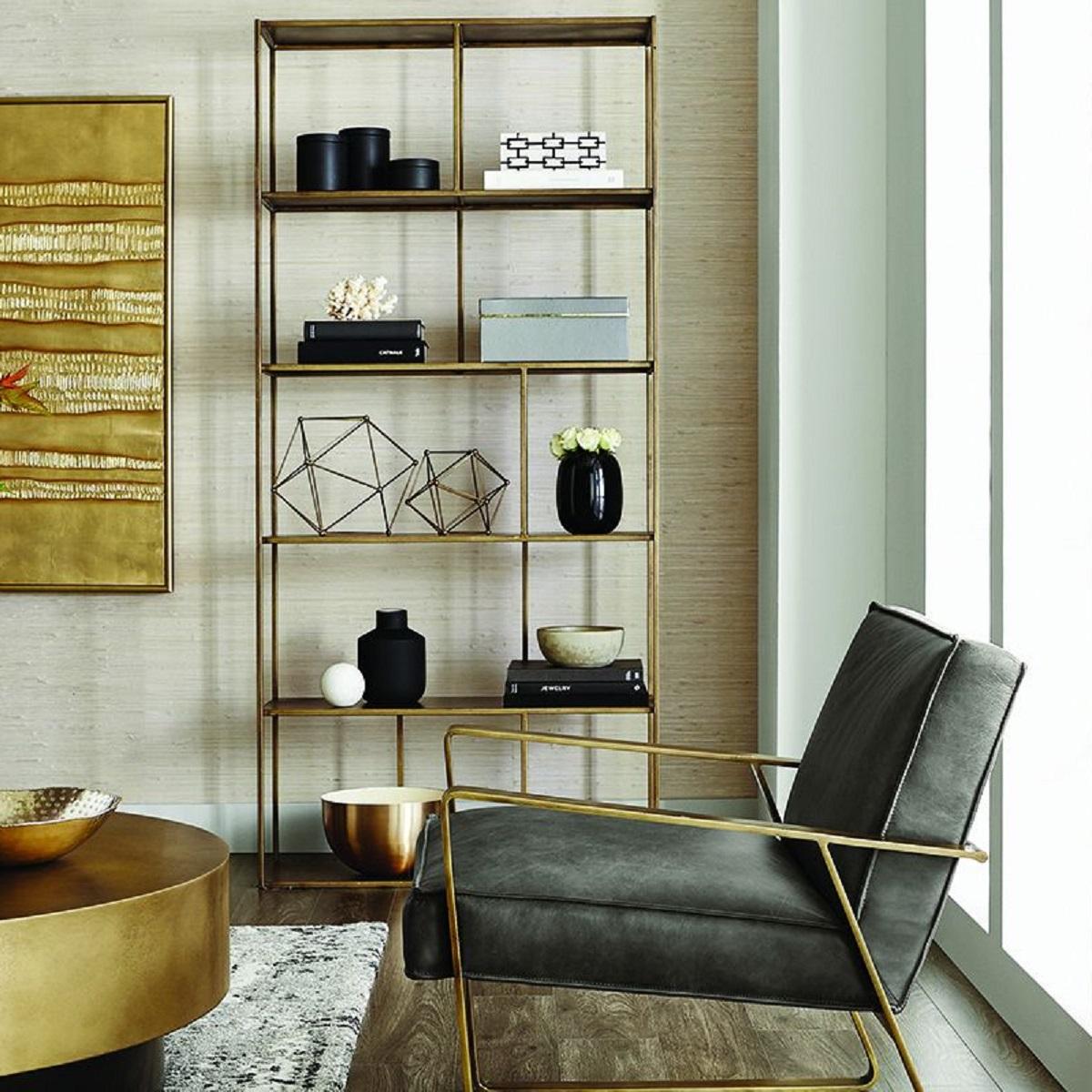 【新品】Magical Furniture Brass side shelf Eiffel Bookcase | Casalife Furniture | Toronto
